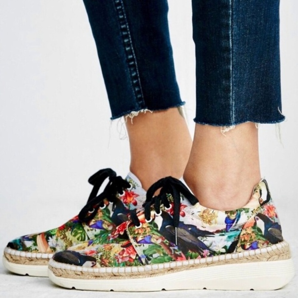 Free People | Floral Tropical Espadrille Sneakers
